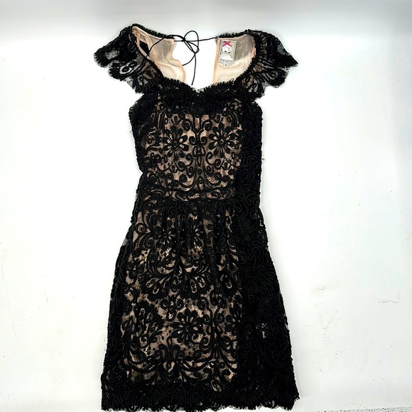 Yoana Baraschi Dresses & Skirts - Anthropologie brand Yoana Baraschi Dress black lace overlay size 10 Luella Dress